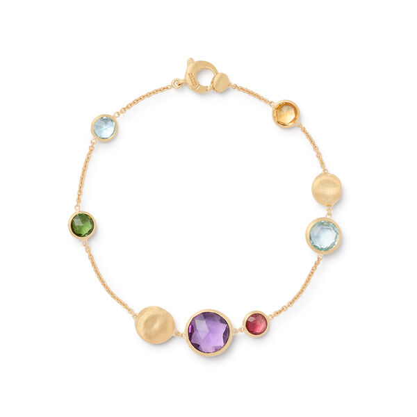 Jaipur Colour Yellow Gold and Semi-Precious Gemstone Bracelet